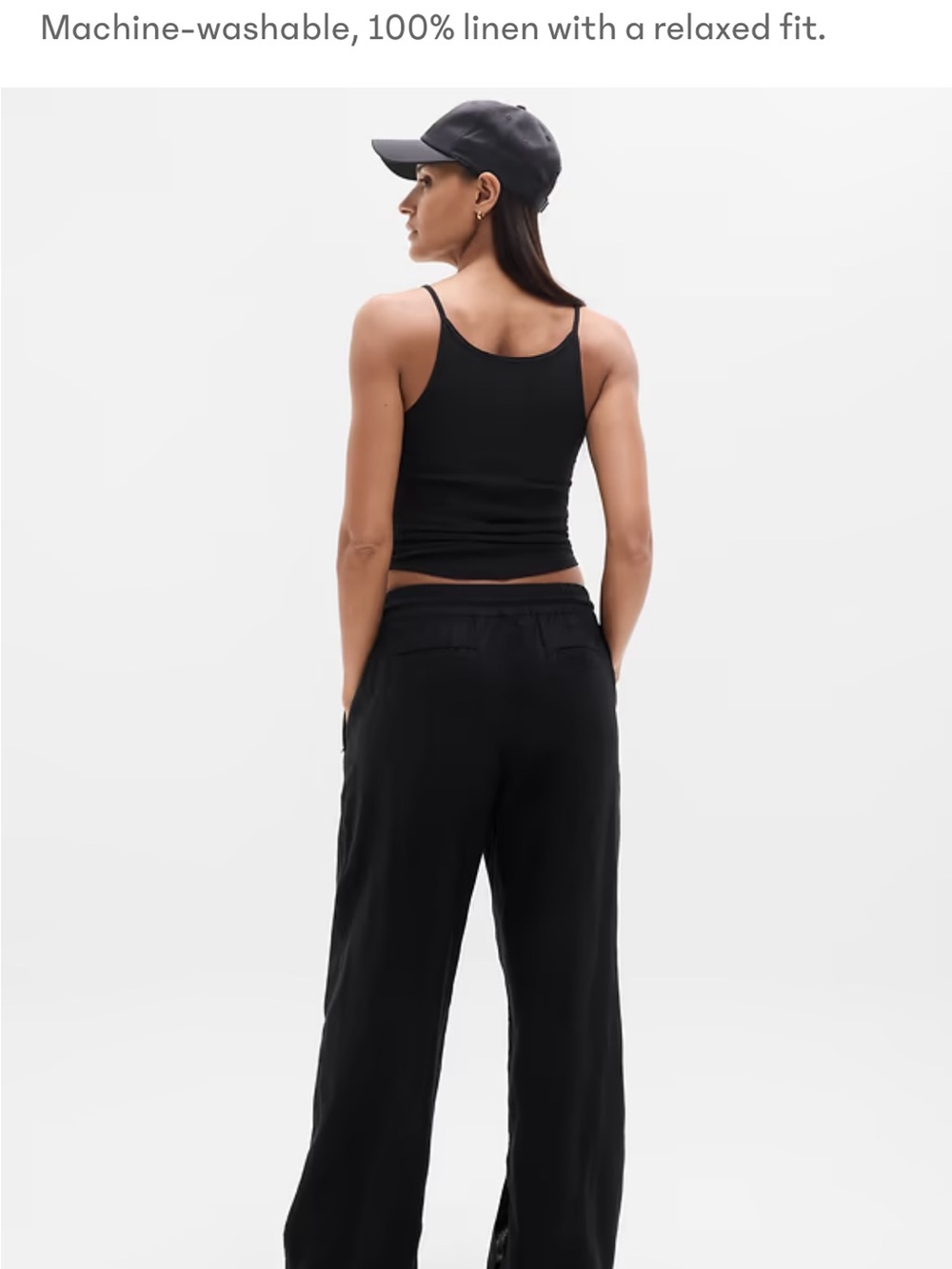 Athleta Retreat Wide Leg High Rise Linen Pants Size L NWT - Picture 2 of 6
